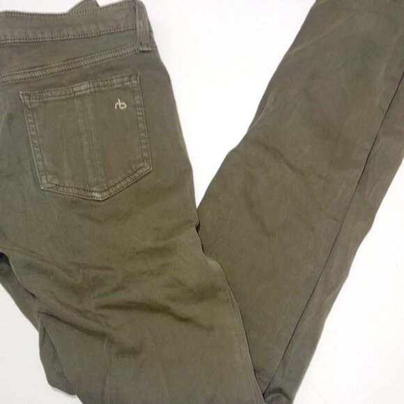 rag & bone Women's Army Green Jeans Leggings Skinny Olive Pants size 26 - Picture 1 of 13